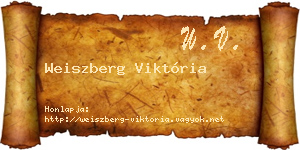 Weiszberg Viktória névjegykártya